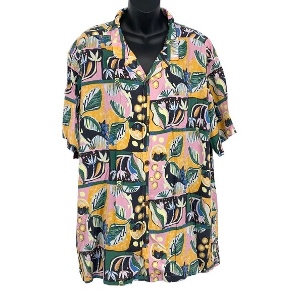 Patagonia Pataloha Men Laau Shirt XXL Extra Extra Large Tropical Collar Linen - Picture 2 of 7